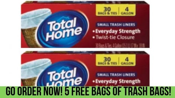 Go Order Now! 5 FREE Boxes of Trash Bags!