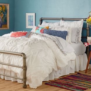 Pioneer Woman Ruched Comforter – $23 (WAS $83.99)