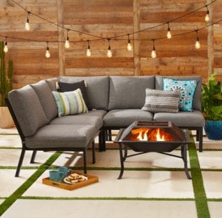 Mainstays Patio Furniture Sectional ONLY $74