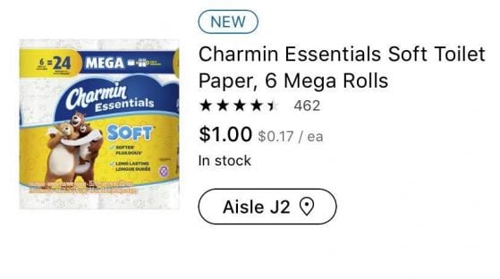 Charmin Essentials Toilet Paper only $1.00 at Walmart