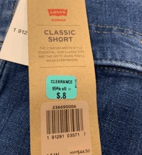 RUUUN! – Levi Women’s Shorts only 8 Cents Per Pair!