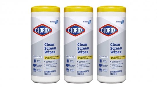 Clorox Clean Screen Wipes 34¢