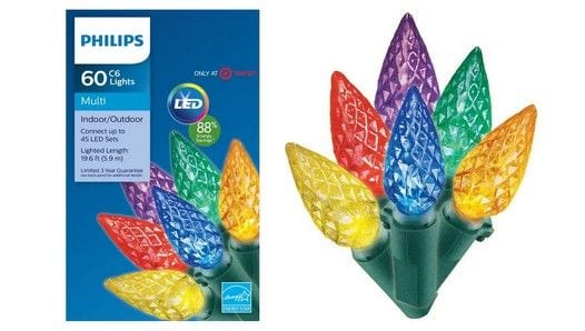 Philips 60ct Christmas LED Lights only $4.99