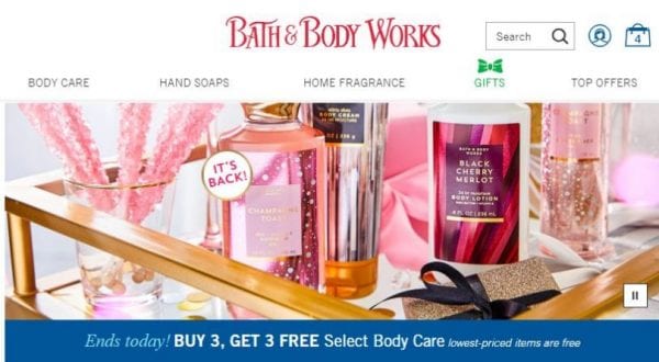 Bath & Body Works: 3 FREEBIES + $10 Off!