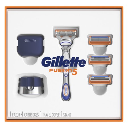 Gillette Fusion5 Men's Razor Holiday Gift Pack including 1 Razor, 4 Blades,...