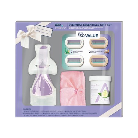 Schick Intuition Morning Essentials Holiday Gift Set including 1 Handle, 4 Razor...