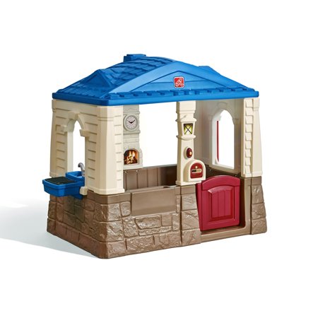 Step2 Neat and Tidy Cottage Blue Playhouse, for Toddlers