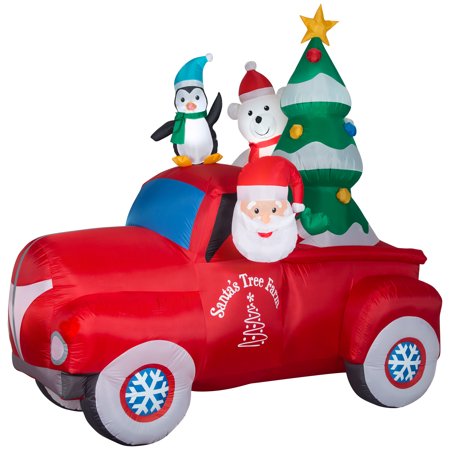 Holiday Time Yard Inflatables Vintage Truck, 8 Ft