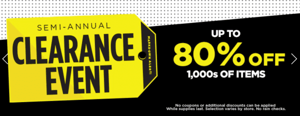 Michael’s Semi Annual Clearance Up to 80% Off