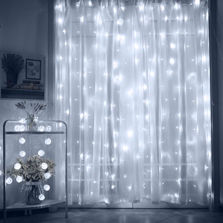 Torchstar 9.8 Feet X 9.8 Feet Led Starry Christmas Fairy Curtain String...