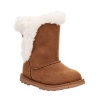 Calistoga Vegan Suede Faux Fur Mid Calf Boots for Toddler Girls for only 7.99 (was 35.00)