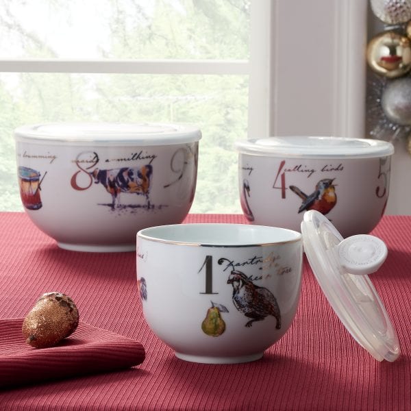 12 Days of Christmas Nesting Bowl Set with Lids JUST $6.99