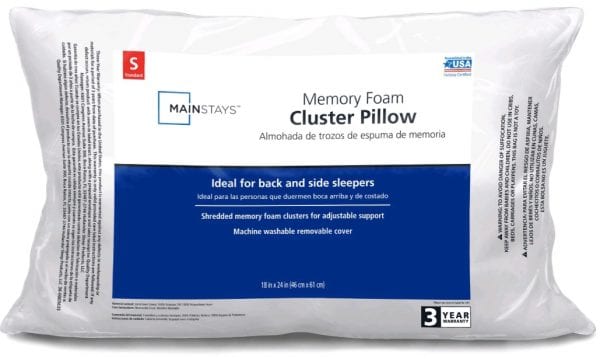 Mainstay Memory Foam Pillow Marked Down to $4.50