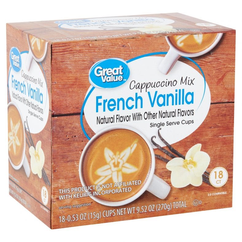 Cappuccino French Vanilla Coffee Pods only $1.50