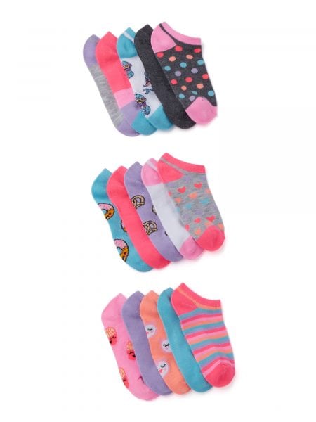 Wonder Nation Girls’ Print No Show Socks, 15-Pair Pack JUST $1!