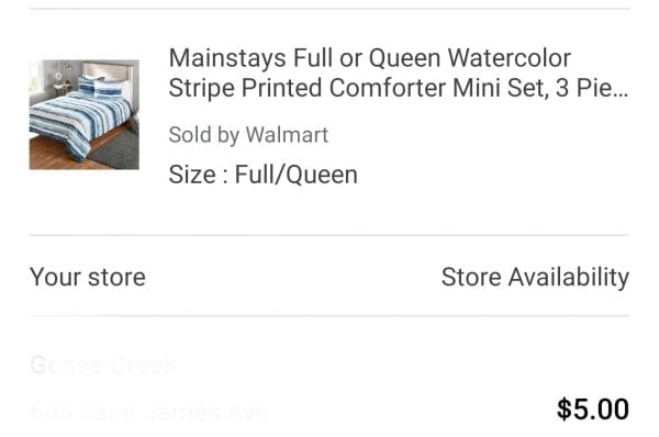 Mainstays 3 Piece Bedding Set Only $5!!!