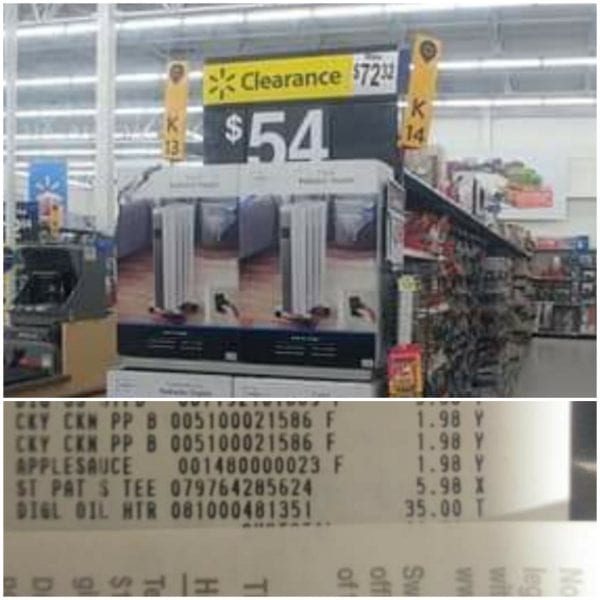 Walmart Unmarked Clearance Heater Now $35