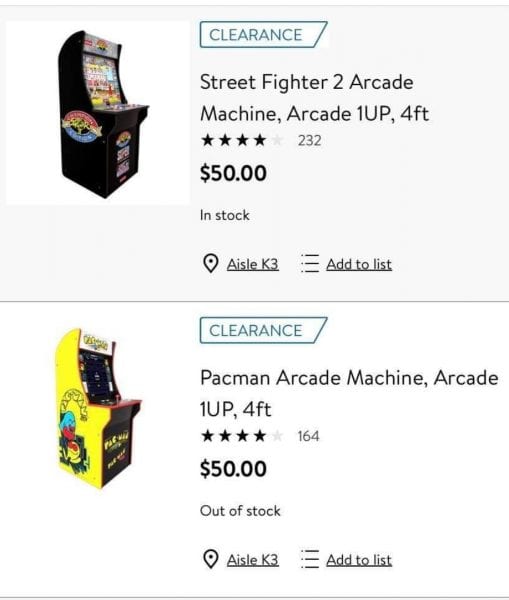 Arcade Machine Games ONLY $50 in Walmarts!!