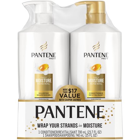 Pantene Pro-V Daily Moisture Renewal Shampoo and Conditioner Dual Pack, 48.7 fl oz ($17 Value)