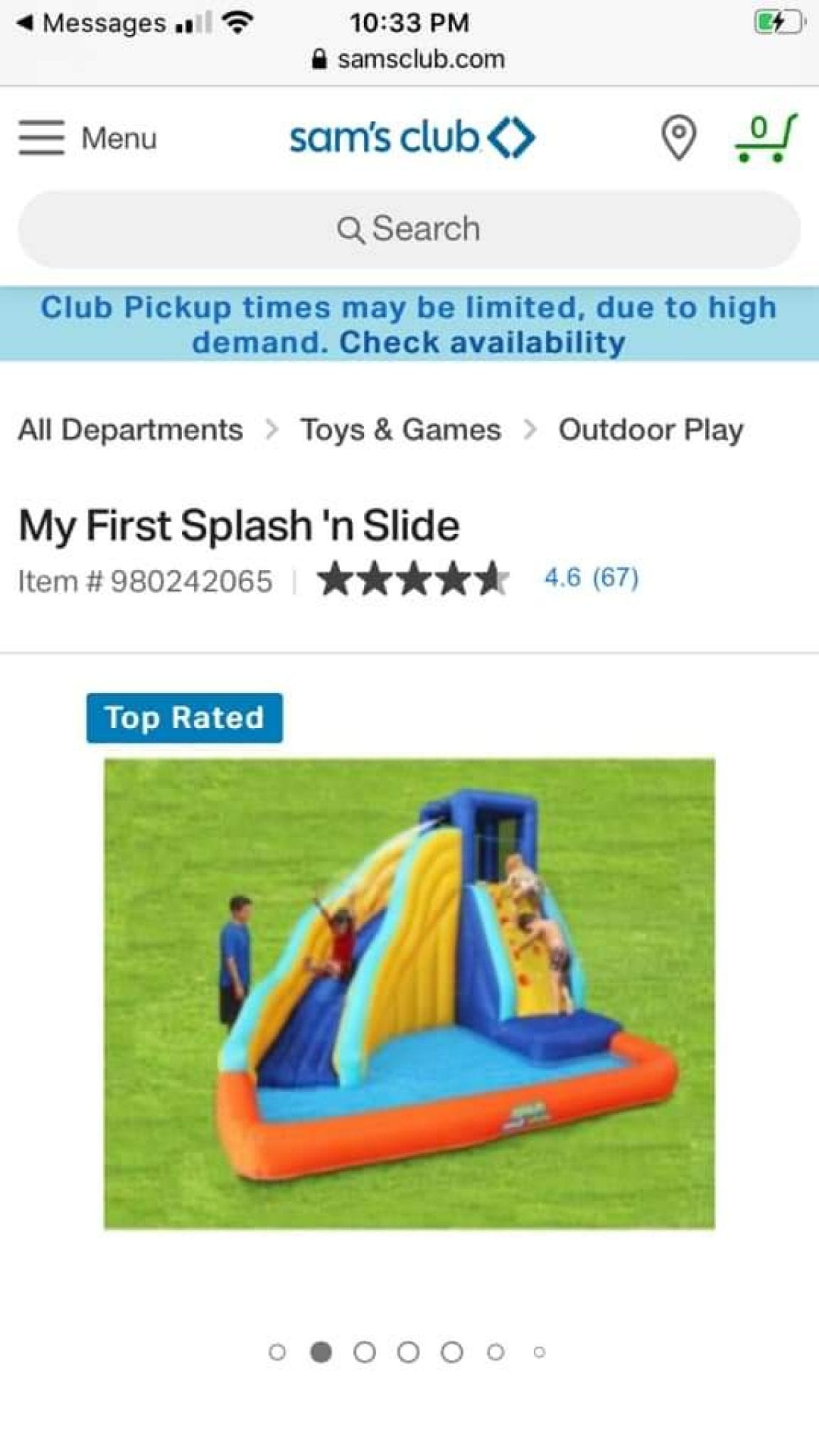 splash n slide costco