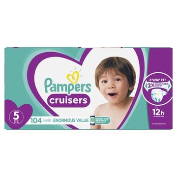Pampers Cruisers Active Fit Diapers 104 Count Box only $10!