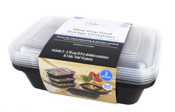 Mainstays Two Sections Meal Prep Food Storage Containers ONLY 75 Cents!!