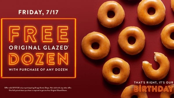 FREE Dozen Donuts From Krispy Kreme – It’s Our Birthday!