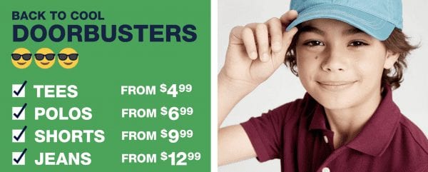 GAP Factory Doorbusters 40 – 70% OFF Almost Everything!