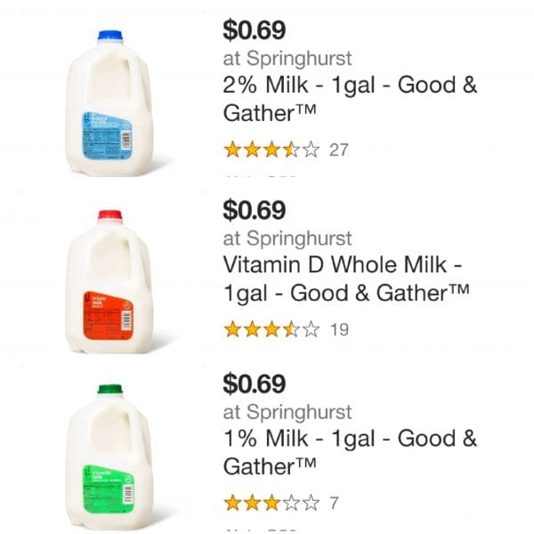 Good and Gather Milk Gallons Possible PRICE GLITCH!
