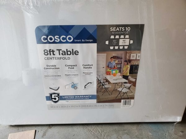 Cosco 8 Foot Centerfold Folding Table Super Cheap