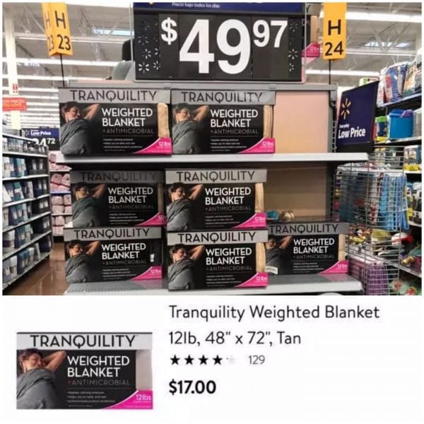 Weighted Blanket 12lb UNMARKED Clearance at Walmart!!!!!