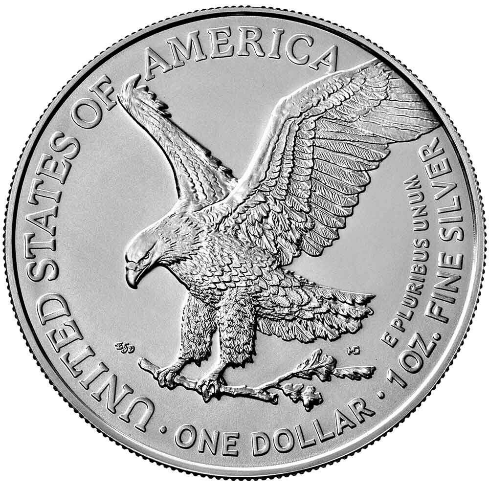 2021 $1 Type 2 American Silver Eagle 1 oz BU