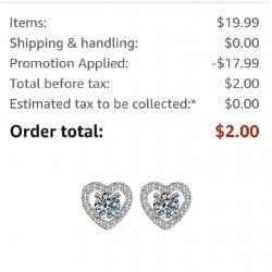 Silver Heart Halo Earrings 90% off on Amazon!
