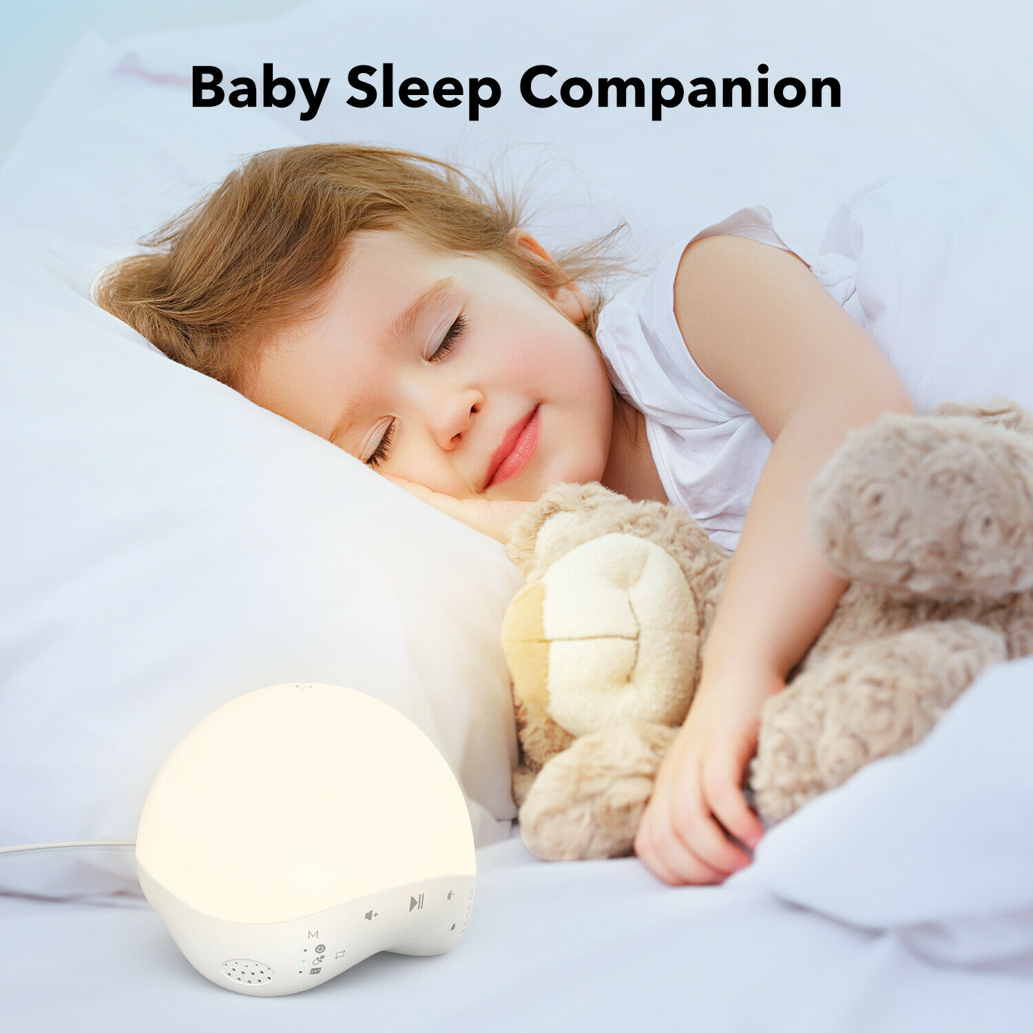 2022 White Noise Sound Therapy Machine Baby Deep Sleep with Night Light Gift