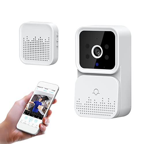 2023 New Smart Wireless Remote Video Doorbell, Home Smart Doorbell Intercom HD Night Vision WiFi Charging Anti-Theft Doorbell,Two-Way Talk, Photo, Easy Installation