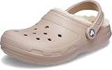 Crocs Unisex-Adult Classic Lined Clogs, Mushroom/Bone, 12 Women/10 Men