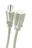 Woods 277563 Outdoor Extension Power Block; Weatherproof with Reinforced Blades; Heavy Duty Vinyl Jacket; Durable Cord; Tangle Free; 8-Foot; White