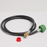 Coleman High-Pressure Propane Gas Hose, Type 1 or POL Fitting, 5-Foot | 5-Foot Hose and Adapter, Connects to 20 Pound Propane Tanks, Compatible with Grills, Stoves, Lanterns, and Heaters