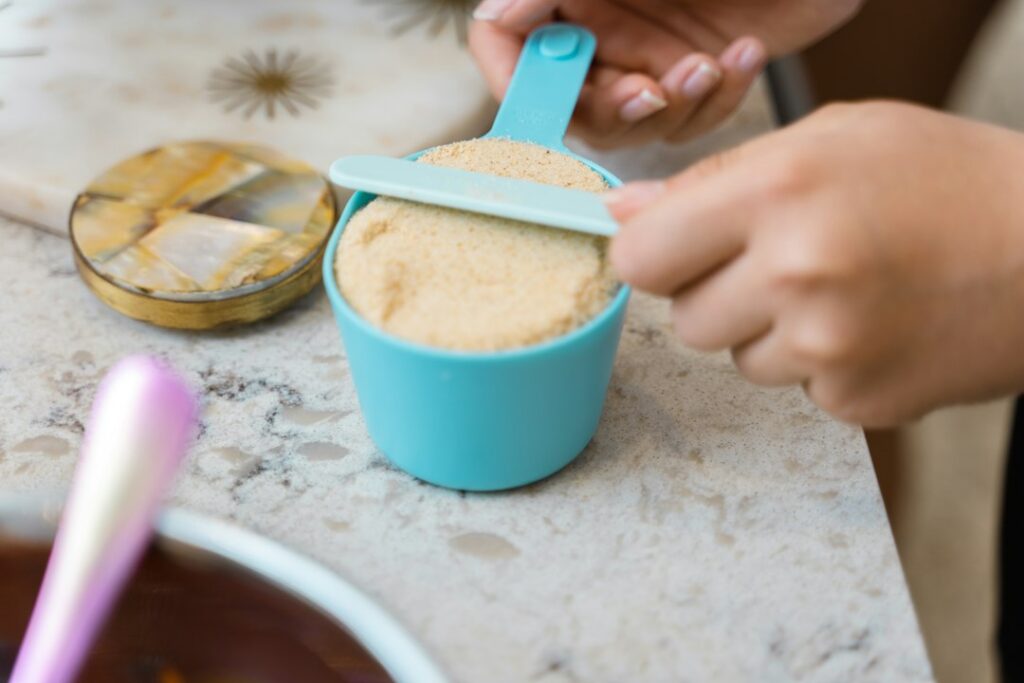 Baking preparation in a home kitchen