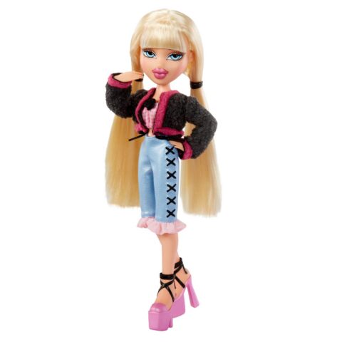 Bratz Goin Out Cloe fashion doll in pink and black outfit with handbag and sunglasses
