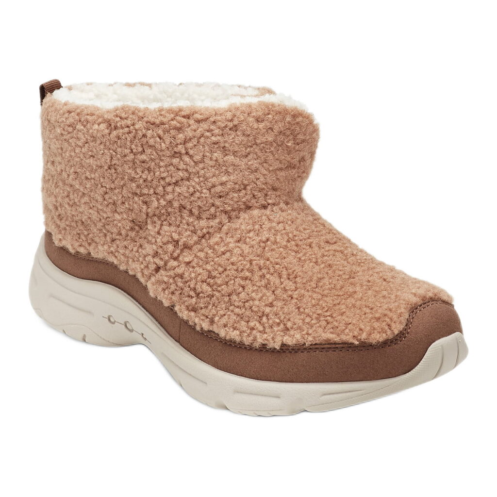 Easy Spirit women's BRINDLE2 slipper bootie in Light Brown, official Walmart product photo