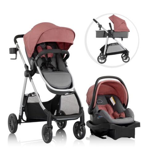 Evenflo Omni Plus Travel System with LiteMax Infant Car Seat in Shasta Pink, Walmart item 7266517526