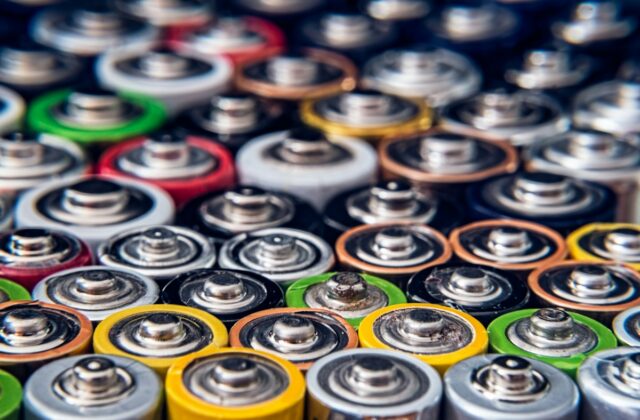 Assorted household batteries shown for illustration