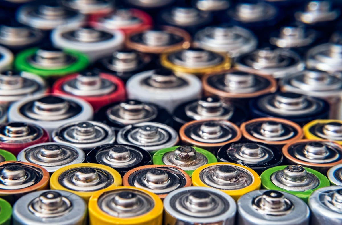 Assorted household batteries shown for illustration
