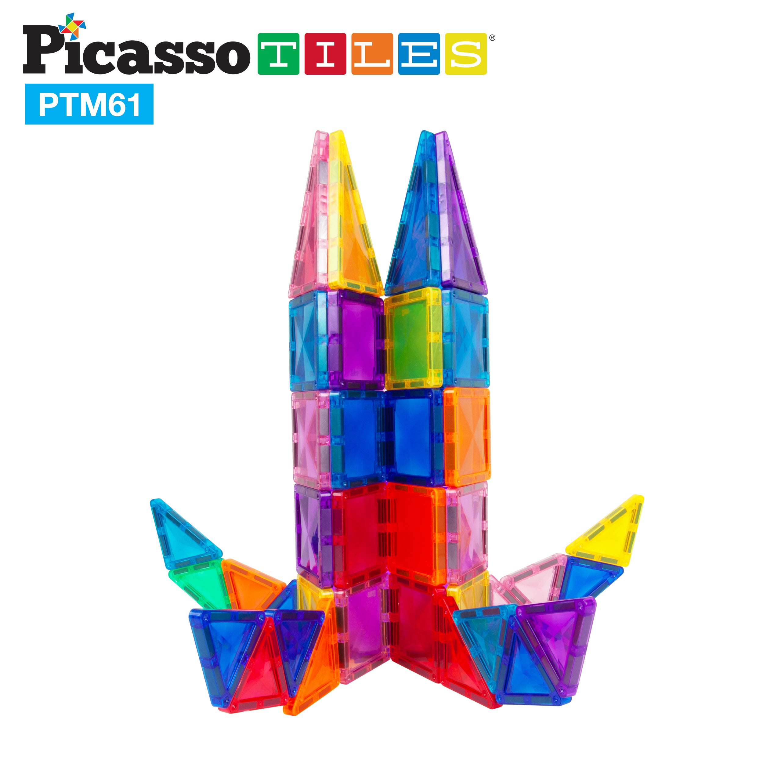 PicassoTiles Mini Diamond 61-piece travel set