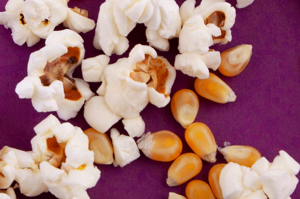 Popcorn in an illustrative snack photograph