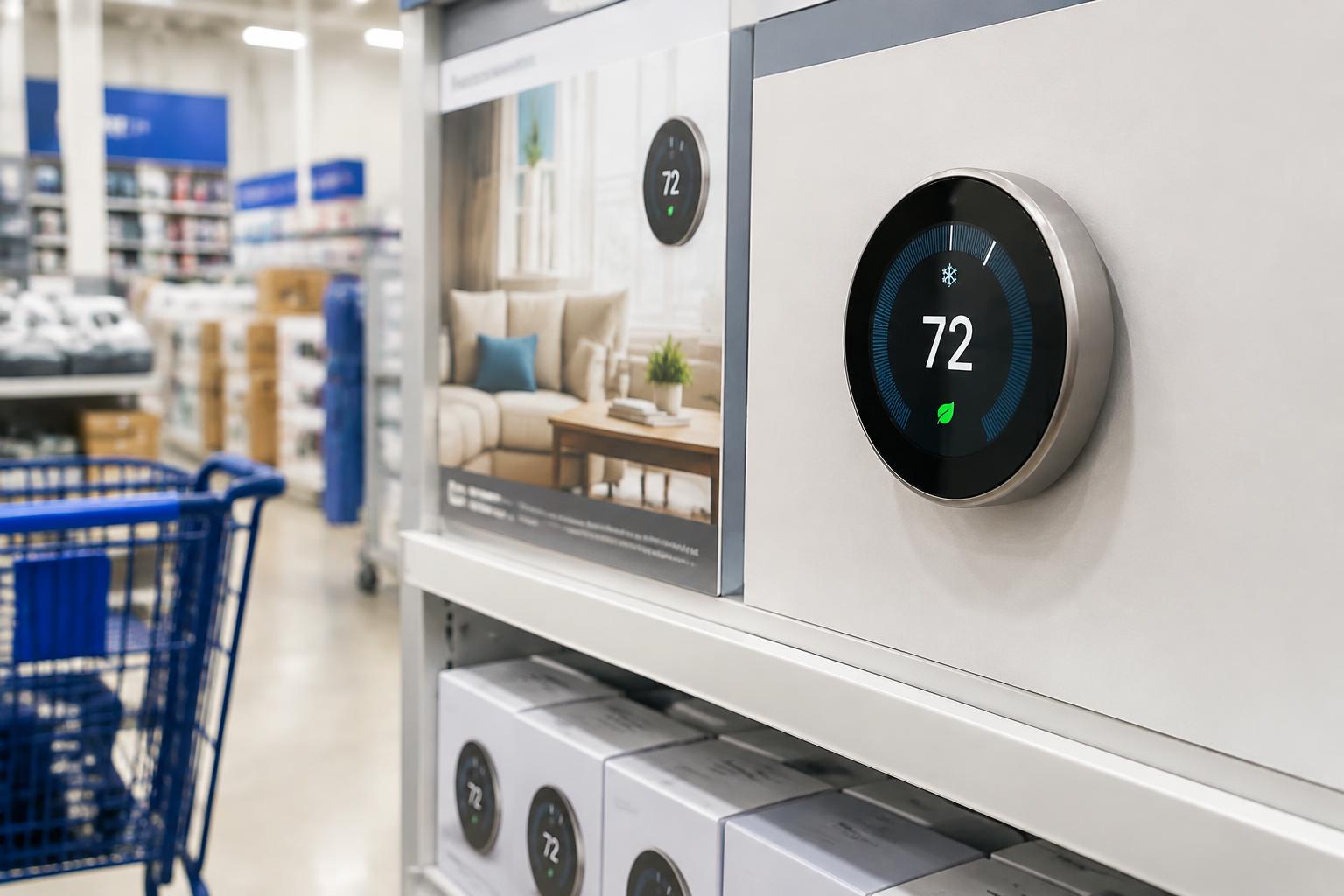Amazon Smart Thermostat at Lowe's — AI-generated illustrative scene