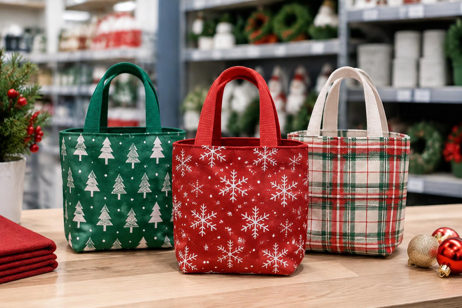 Holiday Living Teeny Totes at Lowe's for $1.98 In-Store — AI-generated illustrative scene