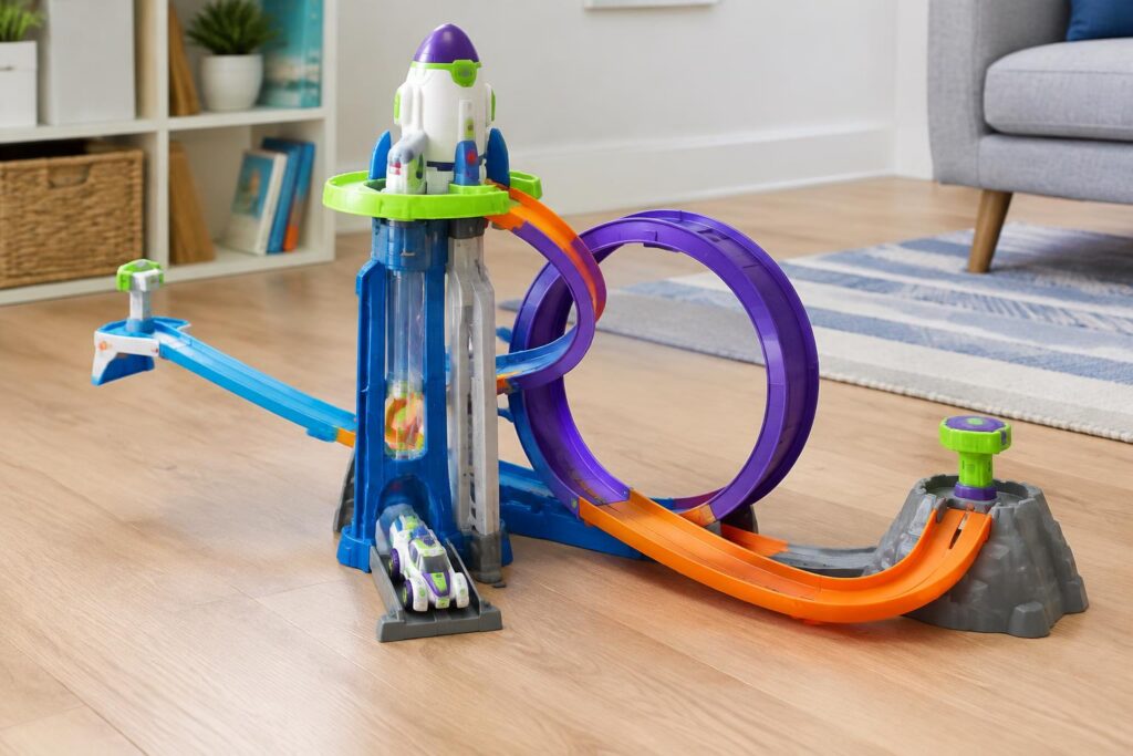 Hot Wheels Buzz Lightyear’s Star Adventure Track Set — AI-generated illustrative scene