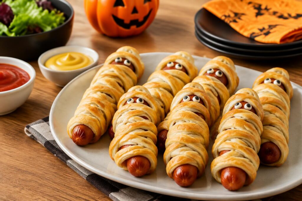 Oscar Mayer Mummy Dogs are a Halloween Classic for a Reason! (+ Save w/ a BOGO Offer) — Check the Offer at Walmart — AI-generated illustrative scene